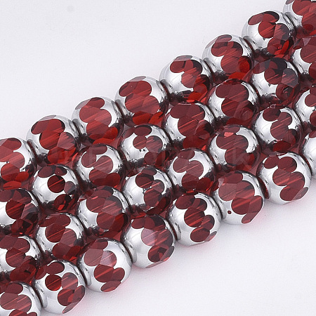 Electroplate Glass Beads Strands EGLA-T019-02A-1