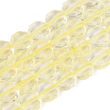 Transparent Crackle Glass Beads Strands GLAA-Q108-03A-01-1