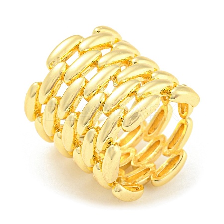 Rack Plating Brass Oval Open Cuff Rings RJEW-Q784-05G-1