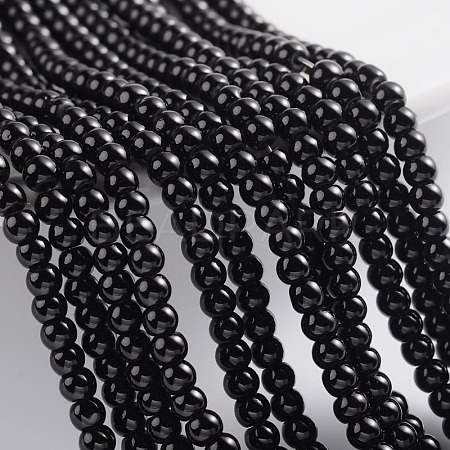 Painted Glass Bead Strands DGLA-S071-4mm-90-1