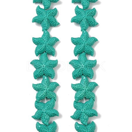 Synthetic Coral Dyed Carved Beads Strands CORA-K009-06C-06-1