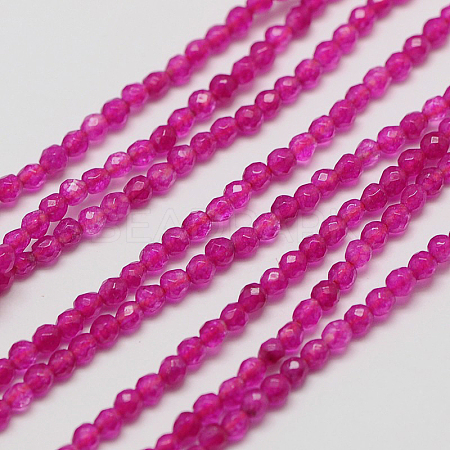 Natural White Jade Beads Strands G-A129-2mm-B03-1