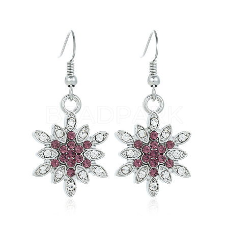 Snowflake Alloy Dangle Earrings FS-WGD9918-22-1