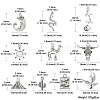 50Pcs 10 Style Tibetan Style Alloy Pendants FIND-CJ0001-60-2