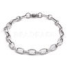 Tarnish Resistant Fashionable 304 Stainless Steel Engraved Vine Mother-son Chain Bracelets STAS-A028-B101P-4