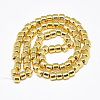Electroplate Non-magnetic Synthetic Hematite Beads Strands G-Q465-36G-2