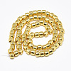 Electroplate Non-magnetic Synthetic Hematite Beads Strands G-Q465-36G-2