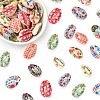 60Pcs 12 Styles Printed Natural Shell Beads BSHE-FS0001-08-2