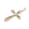 Real 18K Gold Plated Brass Micro Pave Cubic Zirconia Pendants KK-A209-07C-G-2