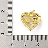 Rack Plating Brass Micro Pave Cubic Zirconia Pendants KK-G513-42G-3