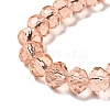 Handmade Imitate Austrian Crystal Faceted Rondelle Glass Beads X-G02YI0N2-3