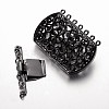 Brass Cubic Zirconia Box Clasps ZIRC-O020-08B-NR-3