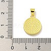 Rack Plating Brass Pave Nature Shell Cross Pendants X-KK-C074-34G-3
