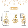 DICOSMETIC 20Pcs Brass Micro Pave Cubic Zirconia Pendants KK-DC0001-88-2