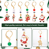 Christmas Theme Alloy Enamel with Rhinestone Pendant Stitch Markers HJEW-AB00351-4