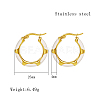 304 Stainless Steel Enamel Hoop Earrings AU7915-6-1