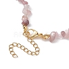 Natural Rose Quartz Chip Beaded Necklace NJEW-JN04616-13-5