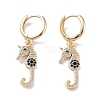 Real 18K Gold Plated Brass Dangle Leverback Earrings EJEW-L269-027G-02-1
