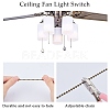 3 Sets 3 Colors Alloy Ceiling Fan Pull Chain Extenders FIND-CP0001-76-6