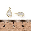 Brass Pave Clear Cubic Zirconia Charms CU-CBAD360-01G-02-3