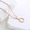 Stainless Steel Letter Pendant Necklaces for Women Men GR8130-15-1