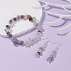 Natural Fluorite Chips Beaded Jewelry Set SJEW-JS01232-02-2