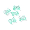 Transparent Spray Painted Glass Beads GLAA-I050-11F-1