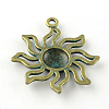 Sun Zinc Alloy Pendants PALLOY-R065-173-LF-2