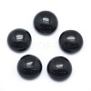 Natural Black Agate Cabochons G-P393-R02-14mm-1