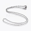 304 Stainless Steel Snake Chain Necklaces NJEW-L167-02C-P-2