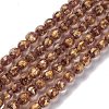 Handmade Gold Sand Lampwork Beads Strands LAMP-C010-01D-1