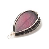 Natural Crackle Agate Pendants PALLOY-JF01526-02-5