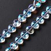 Transparent Electroplate Glass Beads Strands EGLA-E030-01H-5