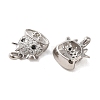 Rhodium Plated 925 Sterling Silver with Cubic Zirconia Charms STER-Z007-12P-2