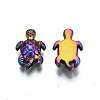 Rack Plating Rainbow Color Alloy Beads PALLOY-S180-333-3
