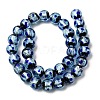 Glow in the Dark Luminous Style Handmade Silver Foil Glass Round Beads FOIL-I006-12mm-02-5