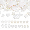 120Pcs 6 Styles Natural Shell Beads SHEL-GO0001-07-1