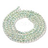 Electroplate Transparent Glass Beads Strands GLAA-H021-01B-FR07-4