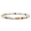 4mm Round Natural Amazonite Beads Bracelet for Men KG3069-30-1