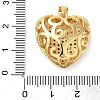 Brass Micro Pave Clear Cubic Zirconia Pendants KK-B094-06G-3