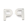 Tarnish Resistant 304 Stainless Steel Letter Charms LS-STAS-O072-P-1