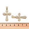 Brass Pave Cubic Zirconia Pendants KK-U009-06A-G-3