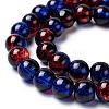 Spray Painted Crackle Glass Beads Strands CCG-Q002-8mm-12-3