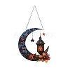 Stained Acrylic & Iron Suncatchers HJEW-F022-01F-1