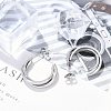 304 Stainless Steel Twist C-Shaped Stud Earrings for Women EJEW-C096-40P-4