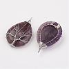 Natural Amethyst Big Pendants G-G956-A02-FF-2