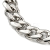 Tarnish Resistant 201 Stainless Steel Curb Chain Bracelets with Lobster Claw Clasps for Men BJEW-P316-01B-P-4