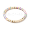 Polymer Clay Heishi Beads Bracelets Set BJEW-JB07242-04-4