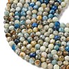 Natural Blue Azurite Beads Strands GG-CBAE031-A03-4mm-4