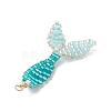 3Pcs 3 Colors Seed Beads Beaded Pendants PALLOY-MZ00222-4